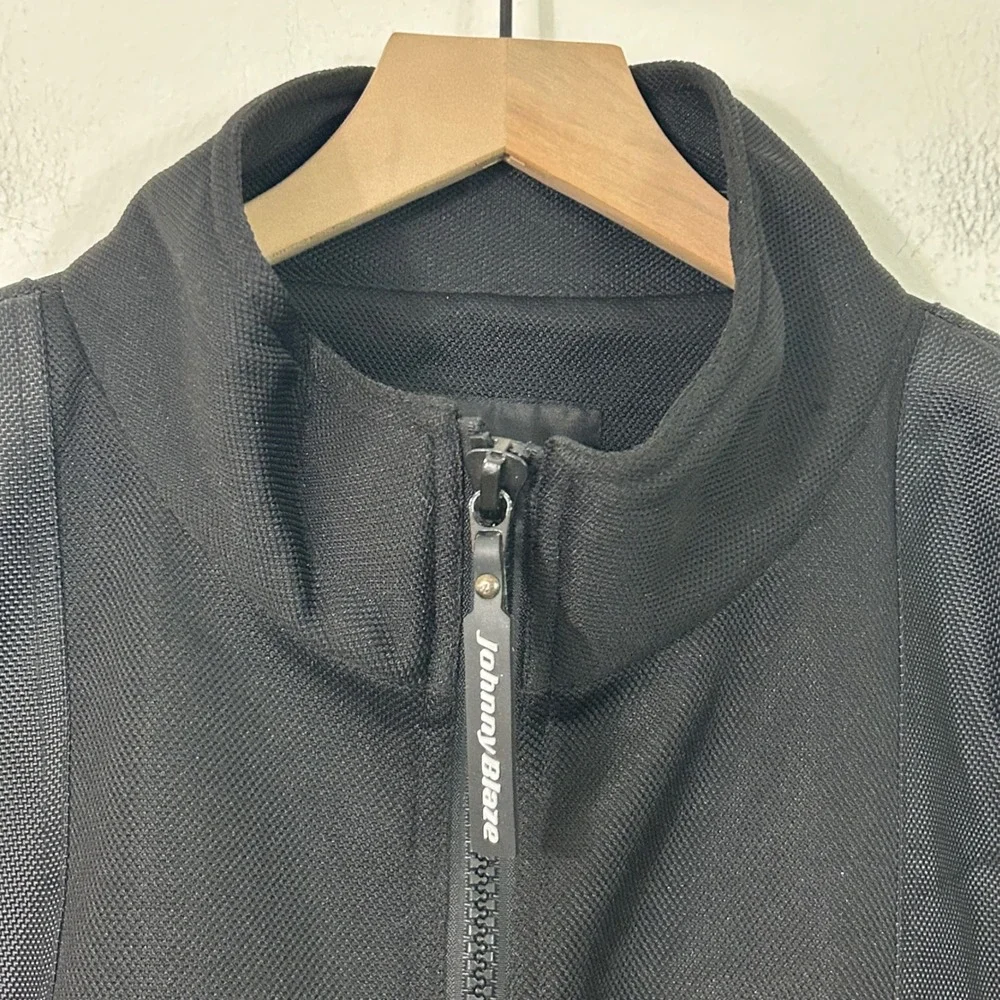 Rare Johnny Blaze Mesh‎ Jacket Black Reflective Vintage 90's Y2K Mens 2XL